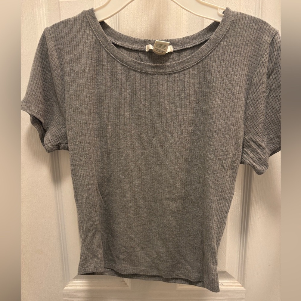 Grey Crop Top